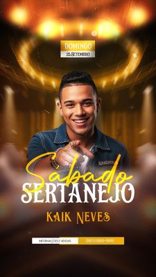 Story Flyer Próximos Shows Sertanejo Social Media PSD Editável