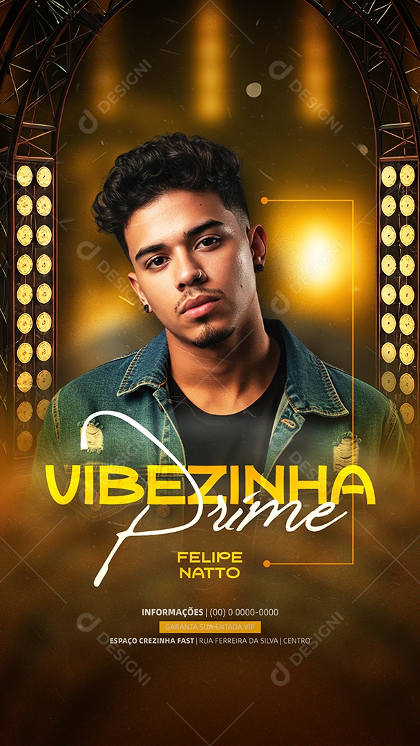 Story Flyer Próximos Shows Vibezinha Social Media PSD Editável