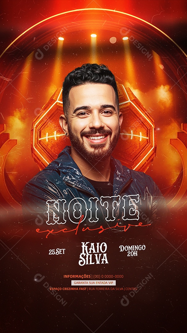 Story Flyer Próximos Shows Noite Social Media PSD Editável