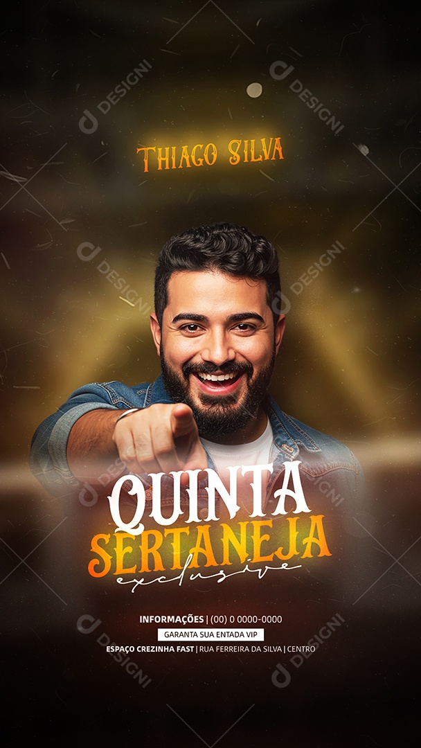 Story Flyer Próximos Shows Quinta Sertaneja Social Media PSD Editável