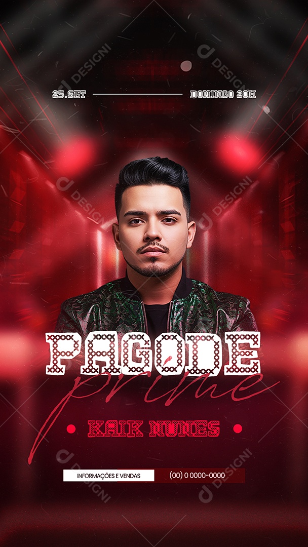 Story Flyer Próximos Shows Pagode Social Media PSD Editável