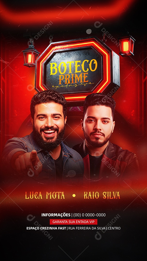 Story Flyer Próximos Shows Boteco Social Media PSD Editável