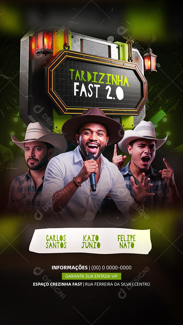 Story Flyer Próximos Shows Tardizinha Fast Social Media PSD Editável