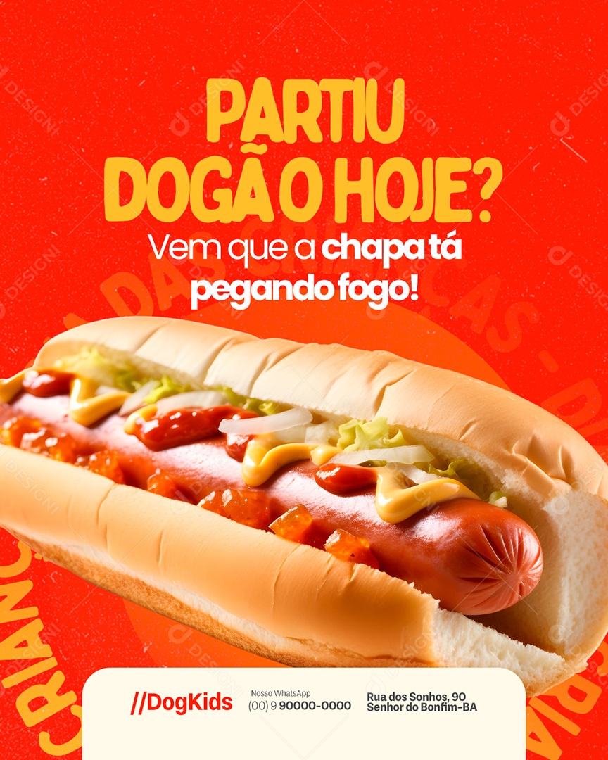 Dogueria Partiu Dogão Hoje Social Media PSD Editável