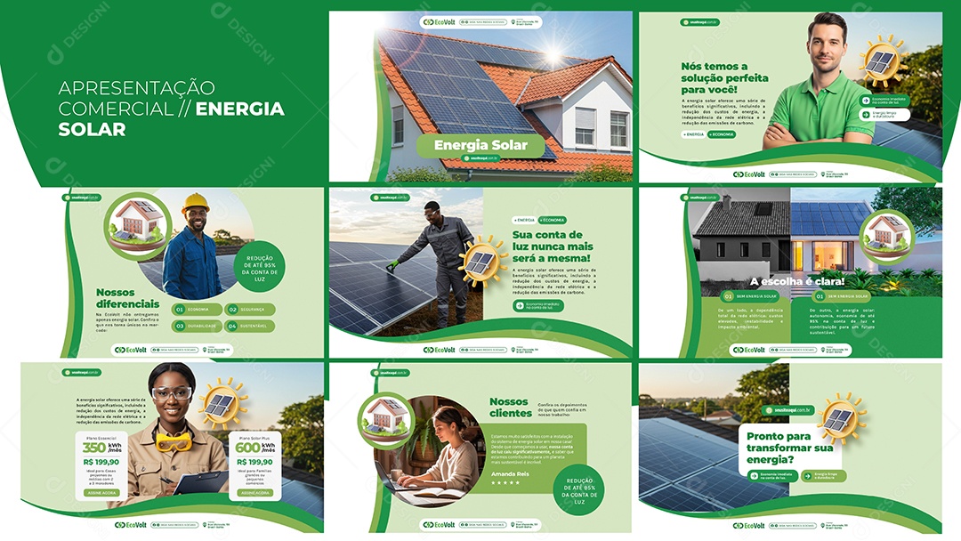 Apresentação Comercial Energia Solar PSD Editável