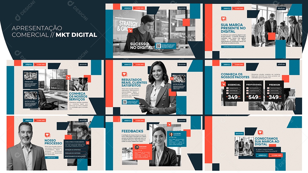 Apresentação Comercial Marketing Digital PSD Editável