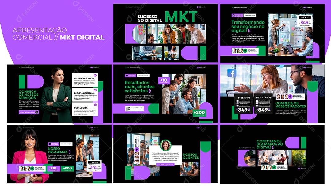 Apresentação Comercial Marketing Digital PSD Editável