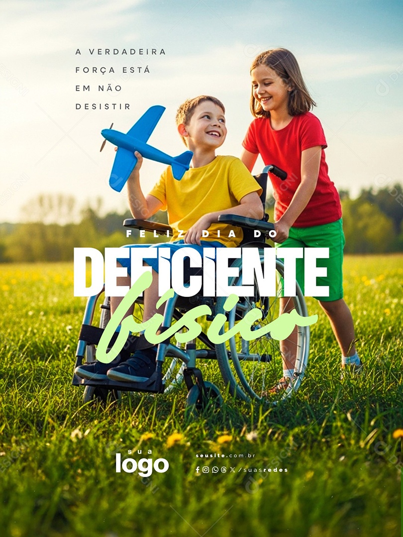 Feliz Dia do Deficiente Físico 11 de Outubro Social Media PSD Editável