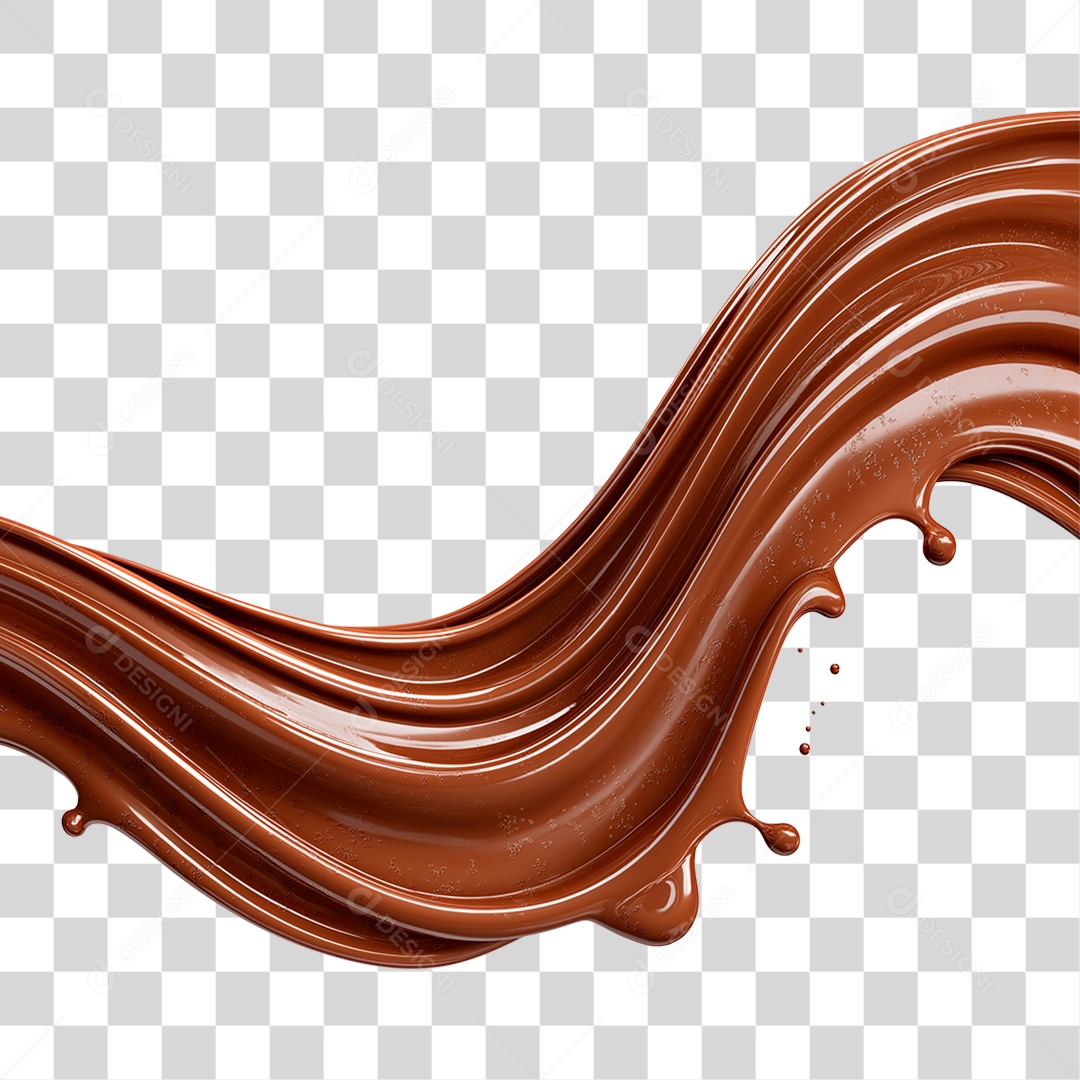 Splash de Chocolate PNG Transparente