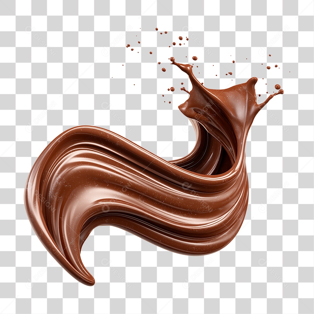 Splash de Chocolate PNG Transparente
