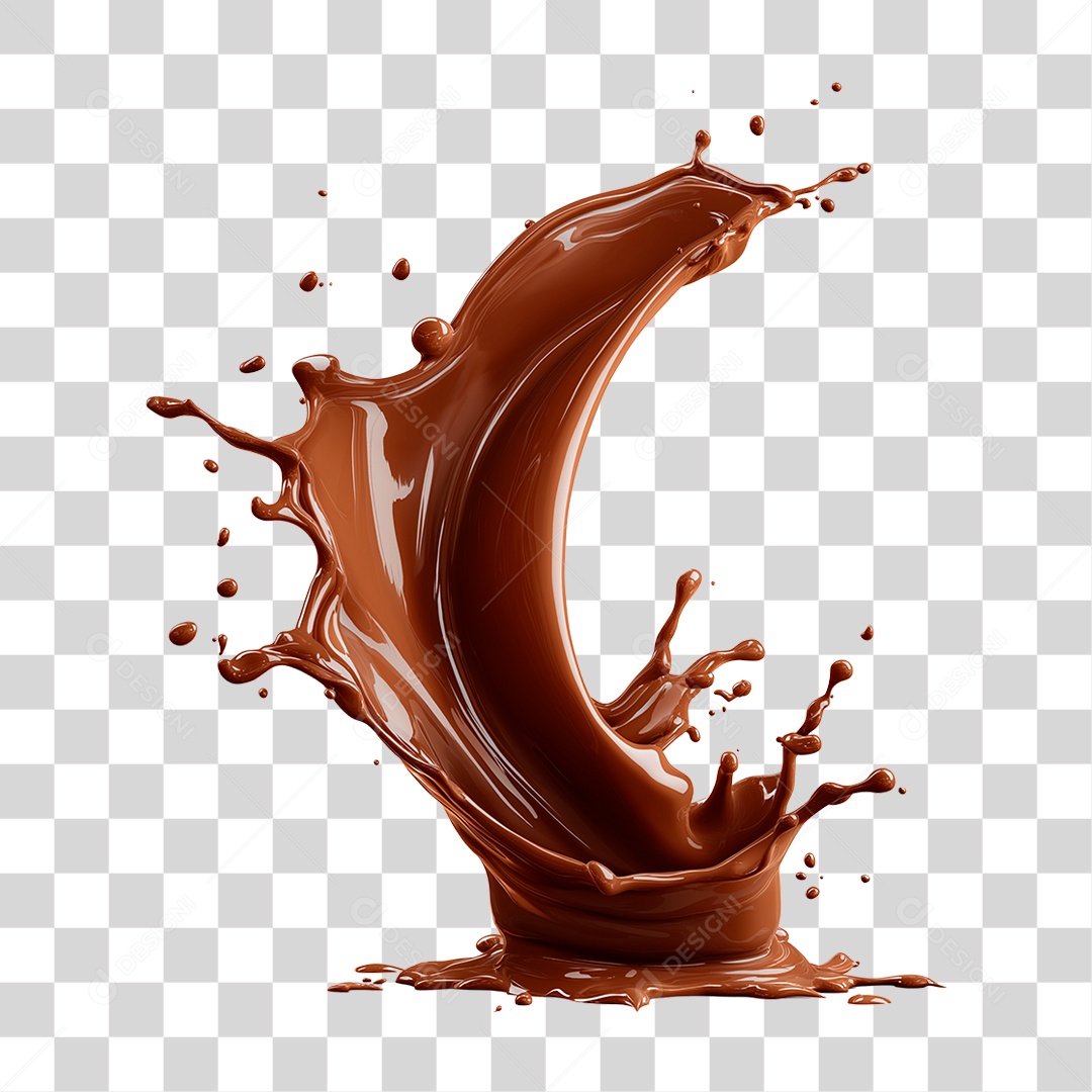 Splash de Chocolate PNG Transparente