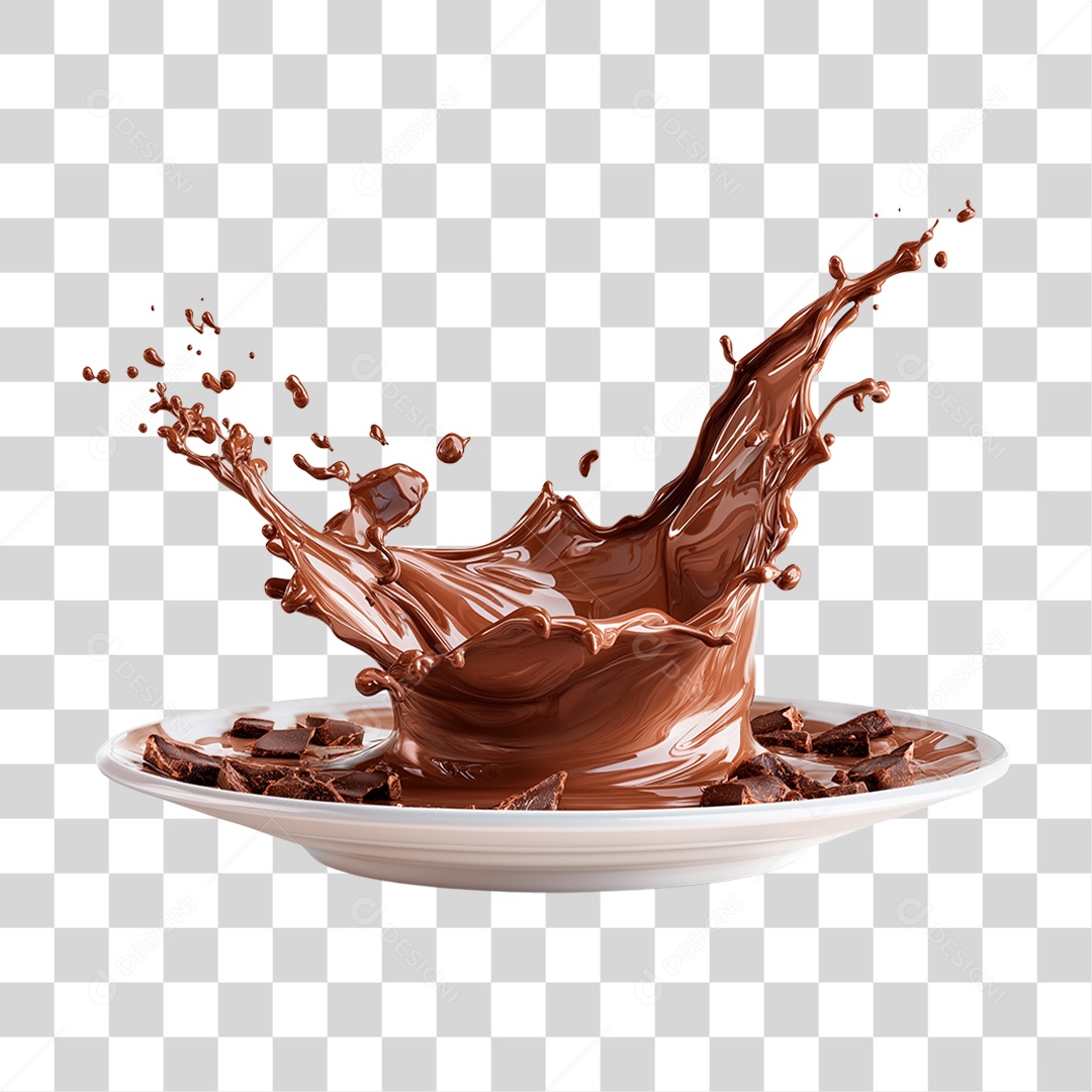Splash de Chocolate PNG Transparente