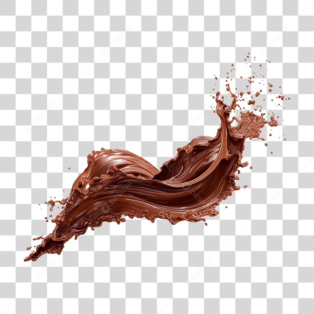 Splash de Chocolate PNG Transparente