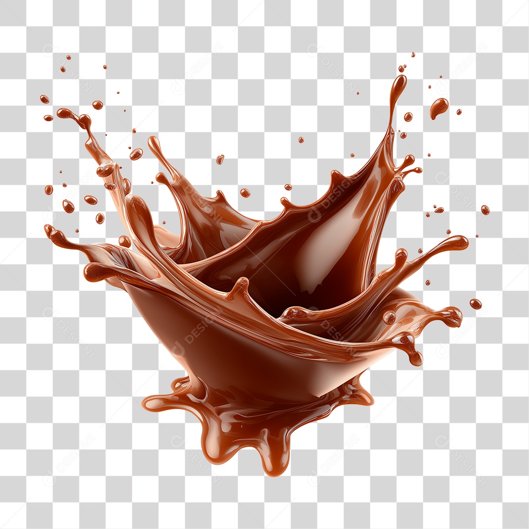 Splash de Chocolate PNG Transparente
