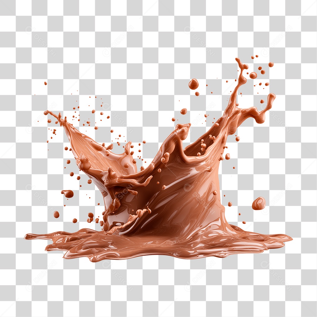 Splash de Chocolate PNG Transparente