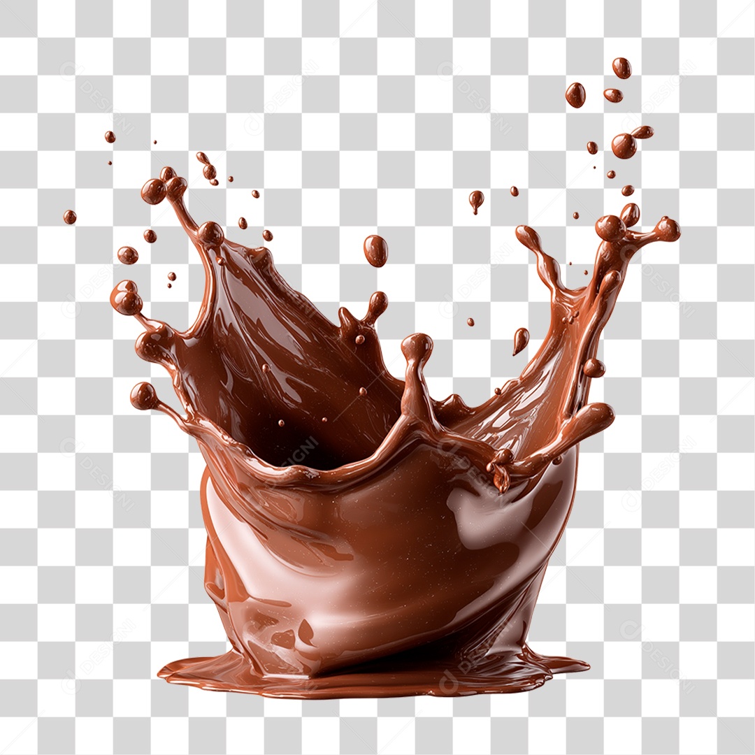 Splash de Chocolate PNG Transparente