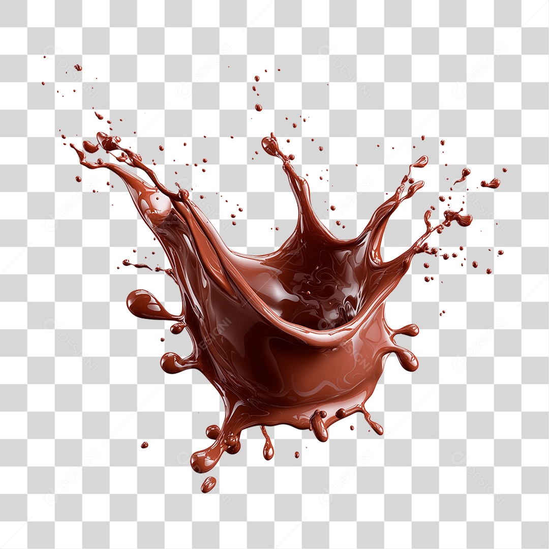 Splash de Chocolate PNG Transparente