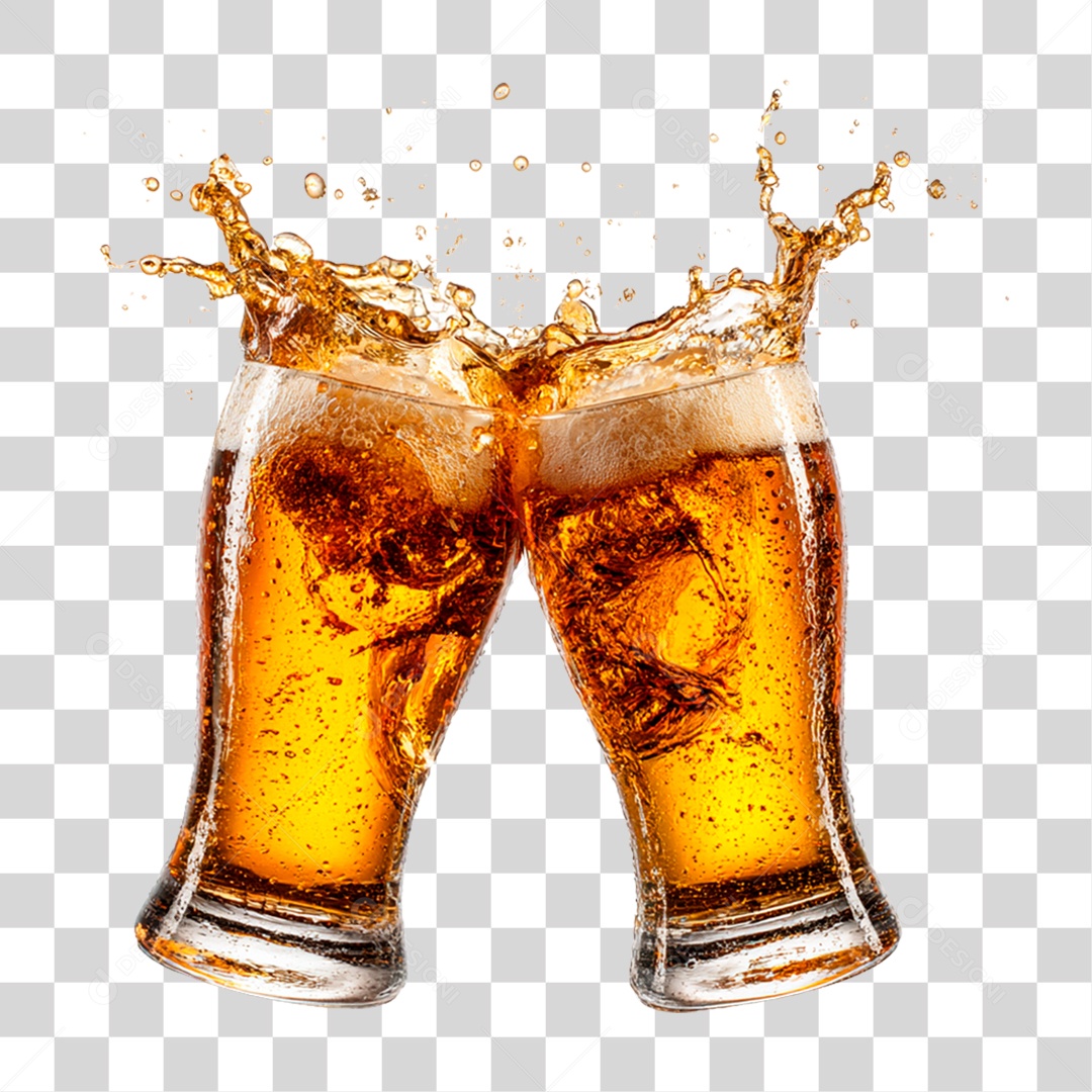 Copos de Cerveja PNG Transparente