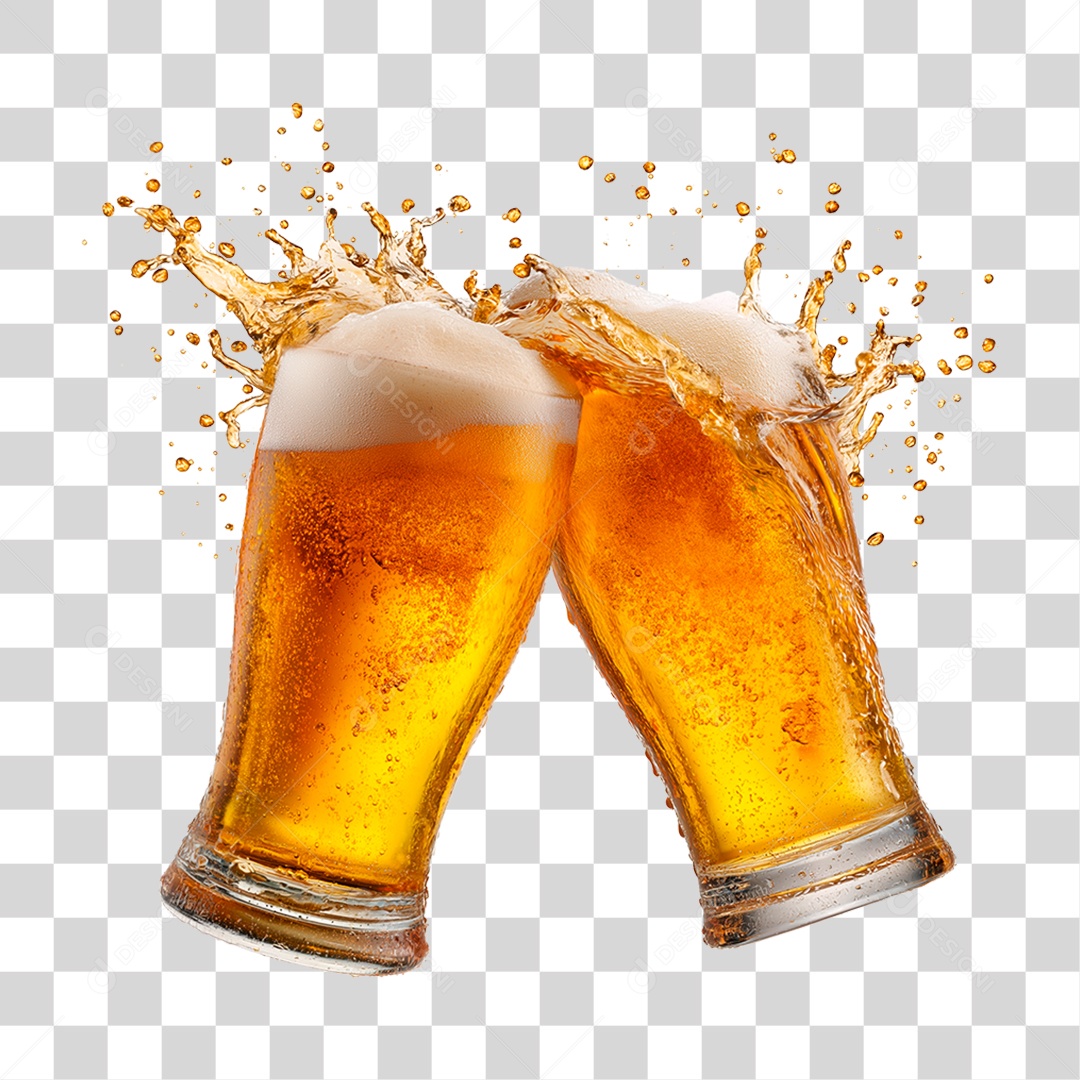 Copos de Cerveja PNG Transparente