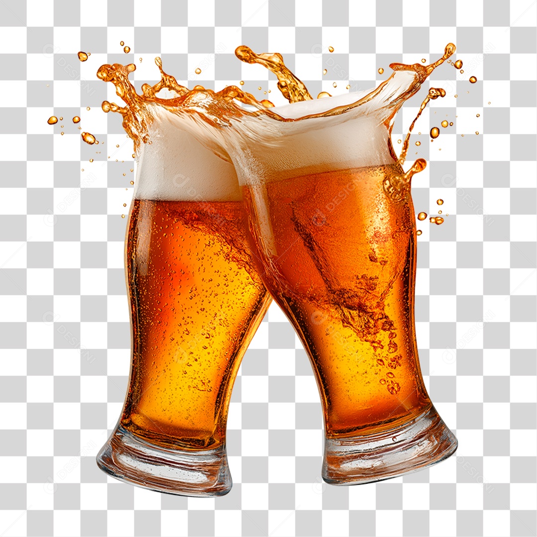 Copos de Cerveja PNG Transparente