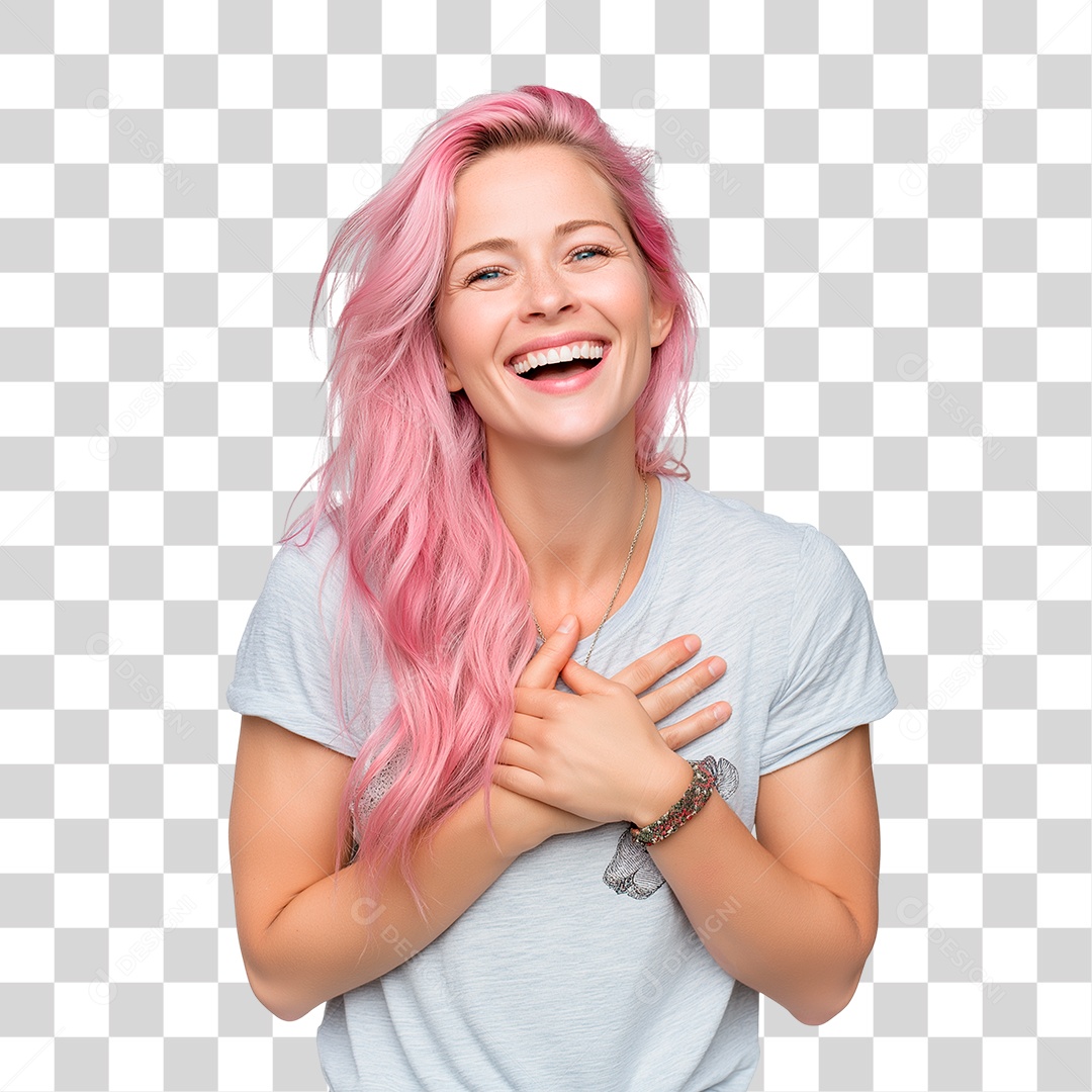 Mulher do Outubro Rosa PNG Transparente