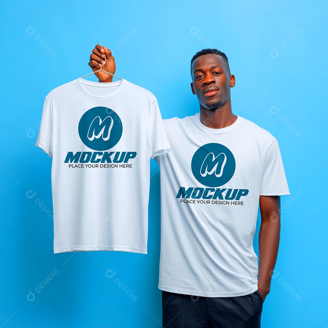 Mockup de Camisetas Masculina PSD Editável