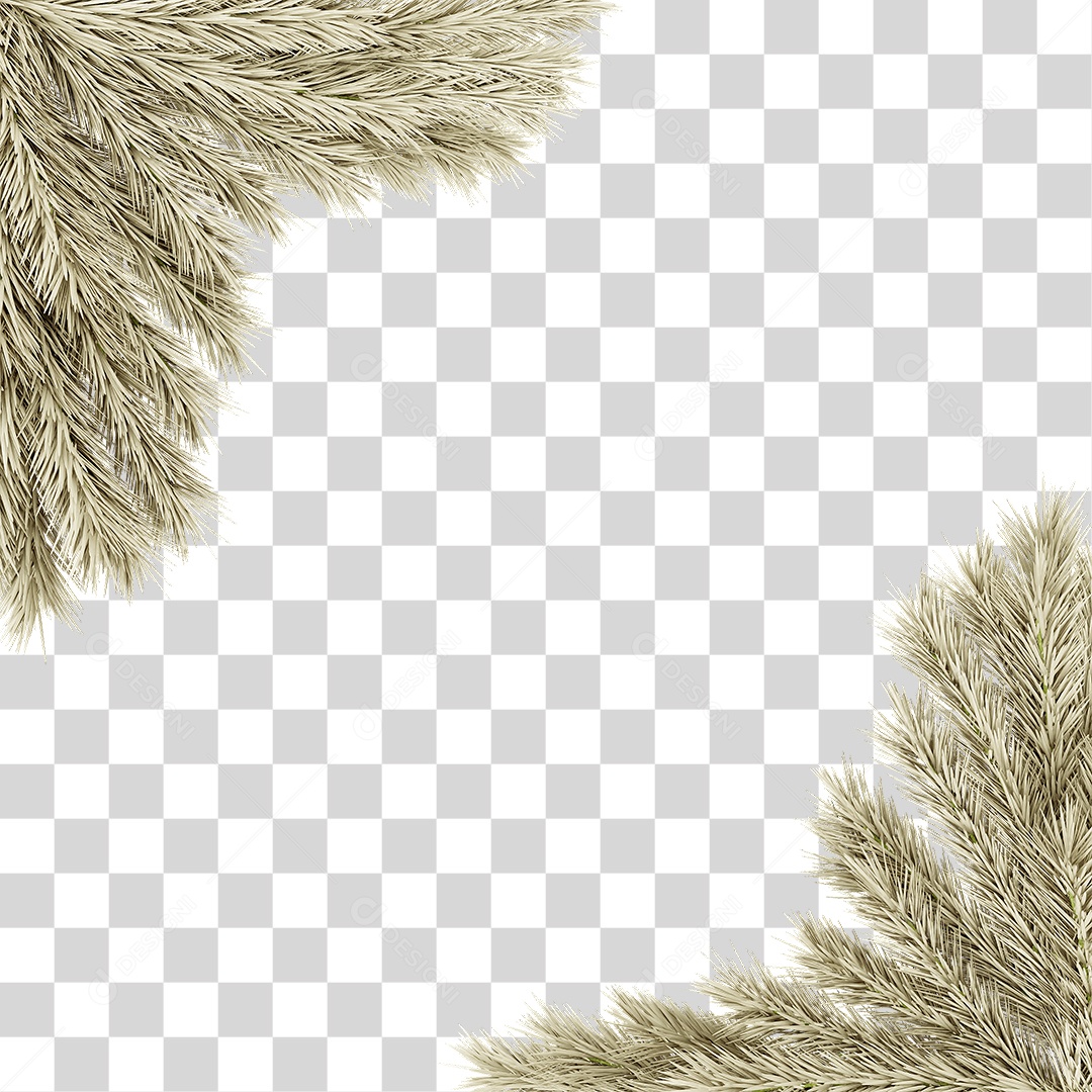 Galhos de Canto Decoração de Natal PNG Transparente