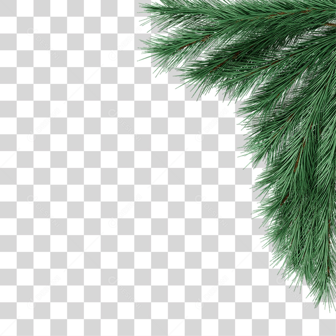 Galhos de Canto Decoração de Natal PNG Transparente