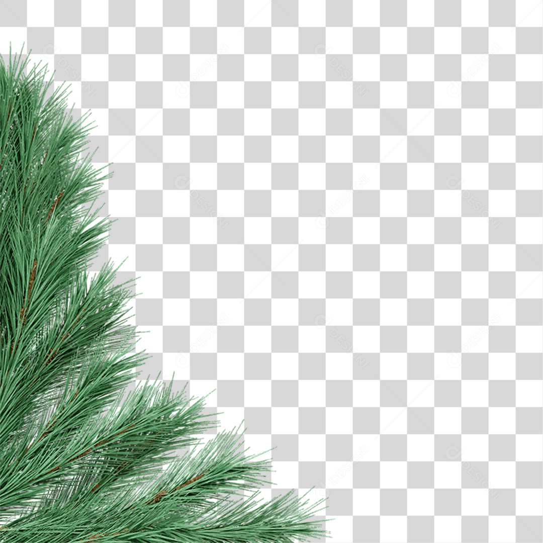 Galhos de Canto Decoração de Natal PNG Transparente