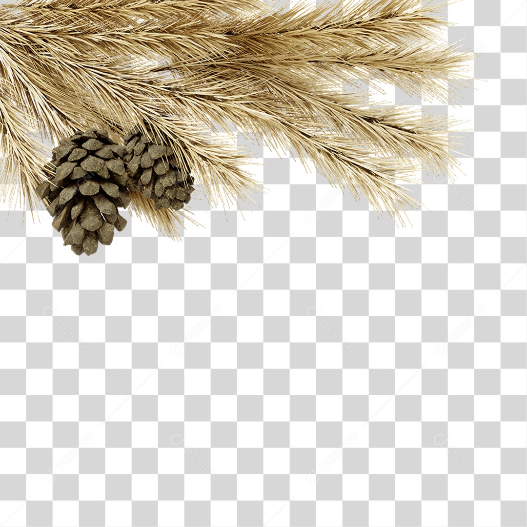 Galhos de Canto Decoração de Natal PNG Transparente