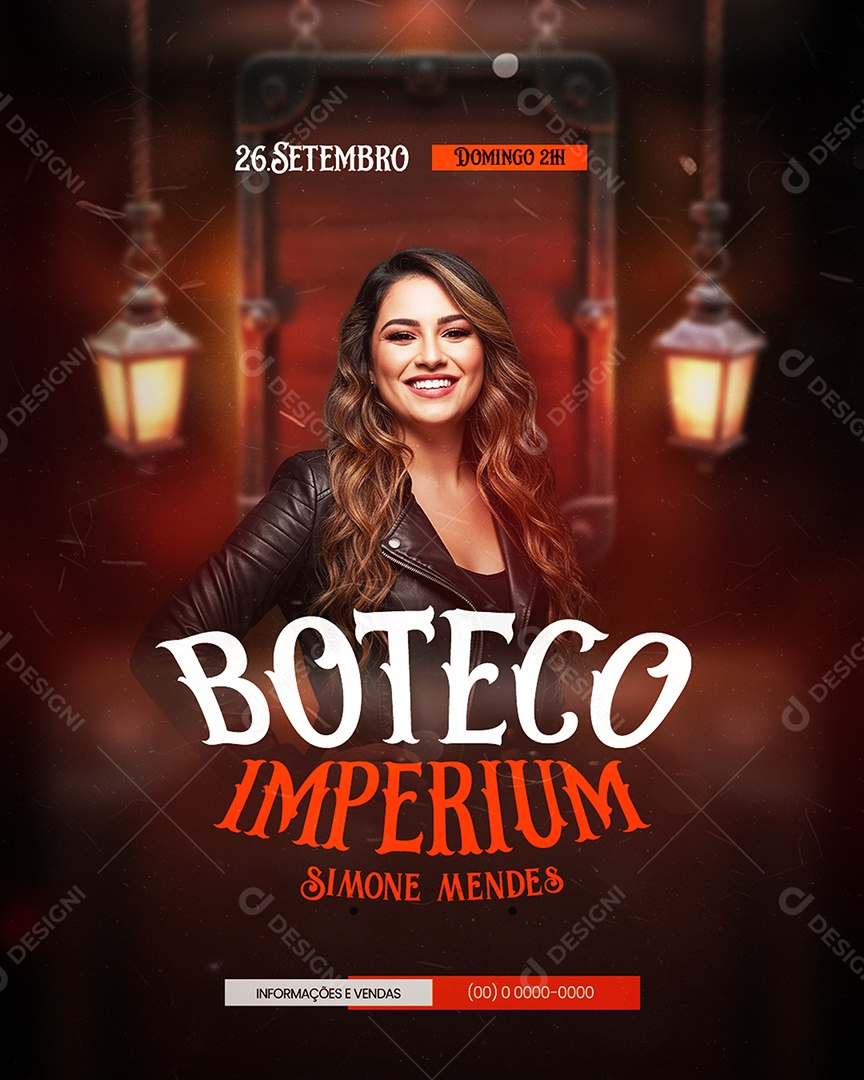 Flyer Próximos Shows Boteco Social Media PSD Editável