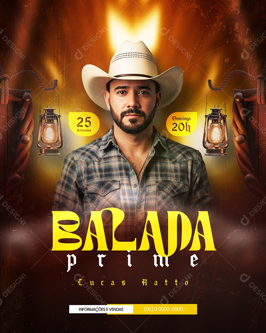 Flyer Próximos Shows Balada Prime Social Media PSD Editável