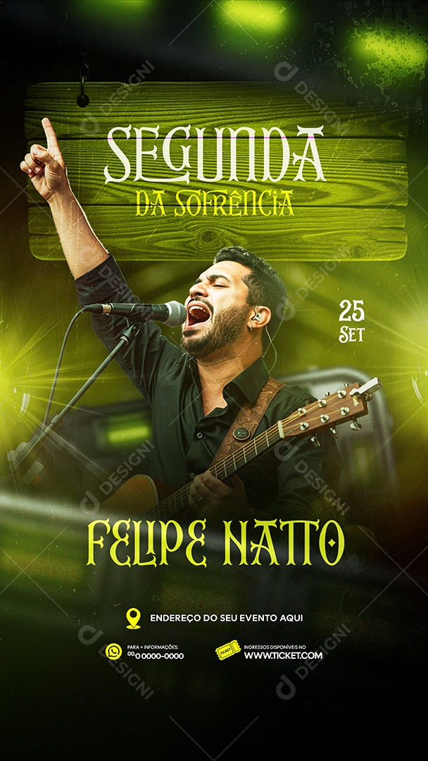 Story Flyer Próximos Shows Segunda da Sofrência Social Media PSD Editável