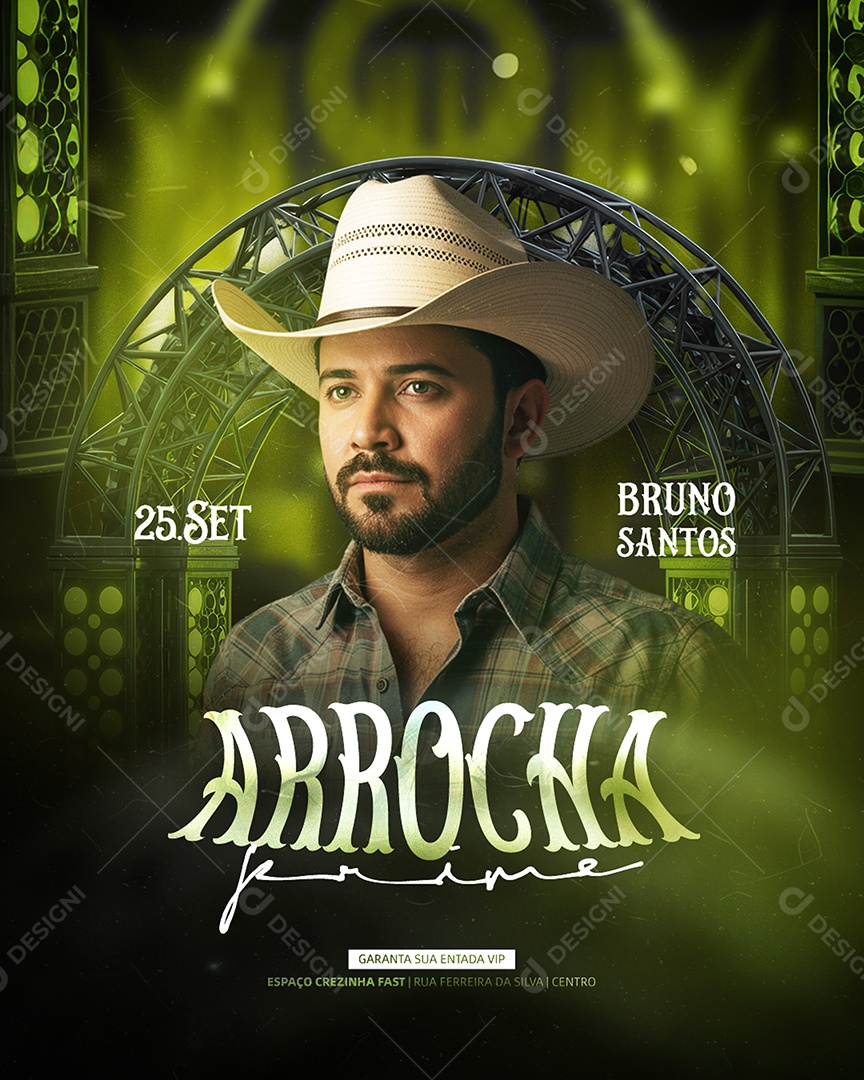 Flyer Próximos Shows Arrocha Prime Social Media PSD Editável