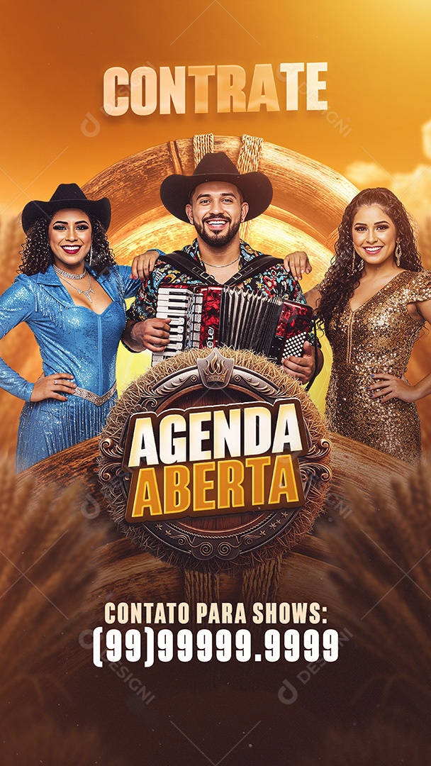 Flyer Agenda Aberta Story Social Media PSD Editável