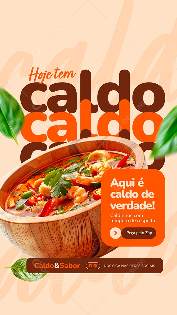 Story Hoje Tem Caldo Social Media PSD Editável