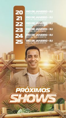 Flyer Próximos Shows Story Social Media PSD Editável