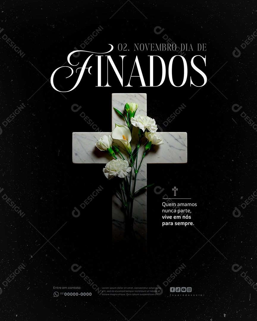 Dia de Finados 02 de Novembro Social Media PSD Editável