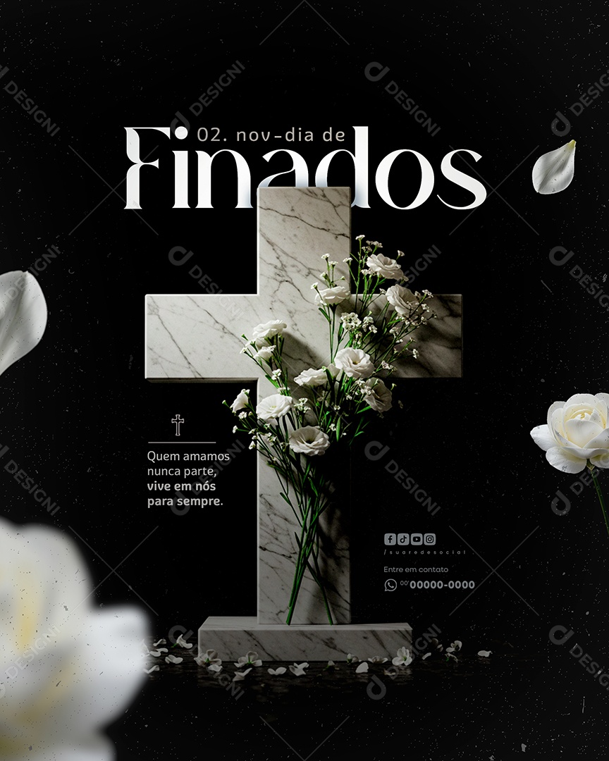 Dia de Finados 02 de Novembro Social Media PSD Editável