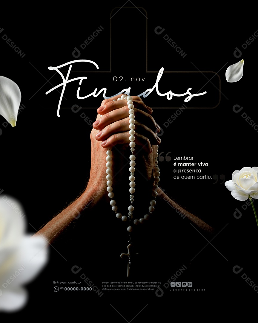 Dia de Finados 02 de Novembro Social Media PSD Editável