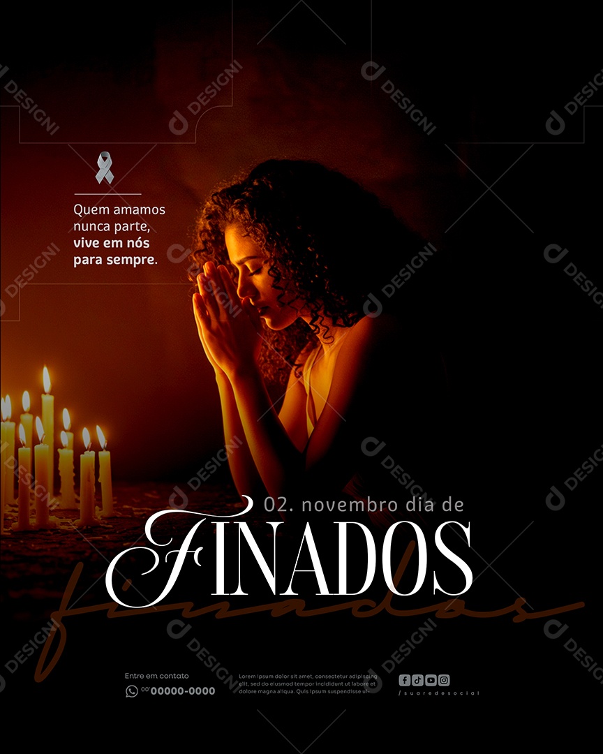 Dia de Finados 02 de Novembro Social Media PSD Editável