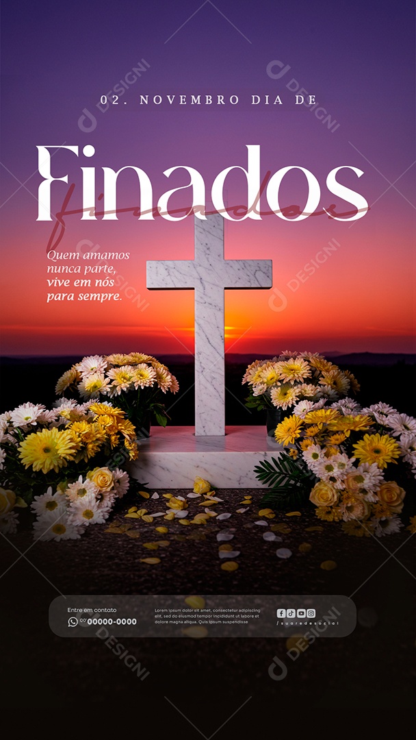 Story Dia de Finados 02 de Novembro Social Media PSD Editável