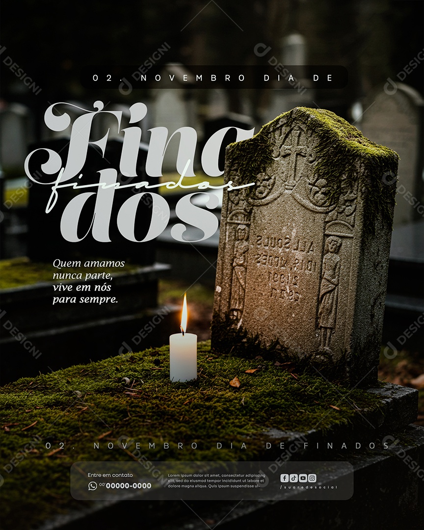 Dia de Finados 02 de Novembro Social Media PSD Editável