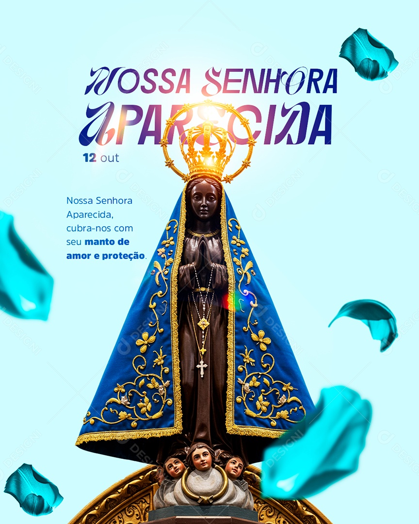 Dia de Nossa Senhora Aparecida 12 de Outubro Social Media PSD Editável