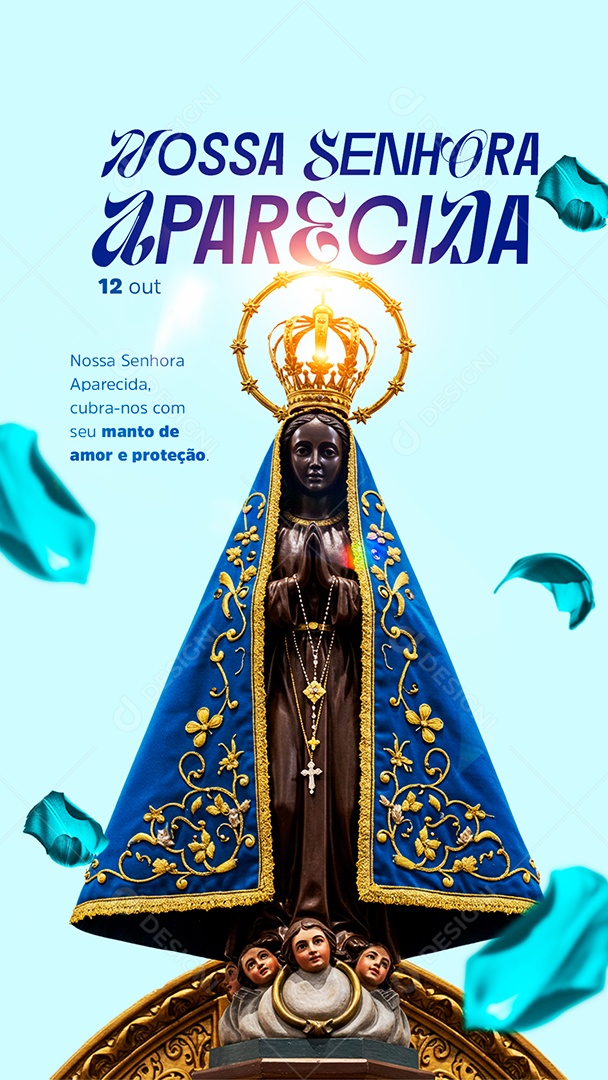 Story Dia de Nossa Senhora Aparecida 12 de Outubro Social Media PSD Editável
