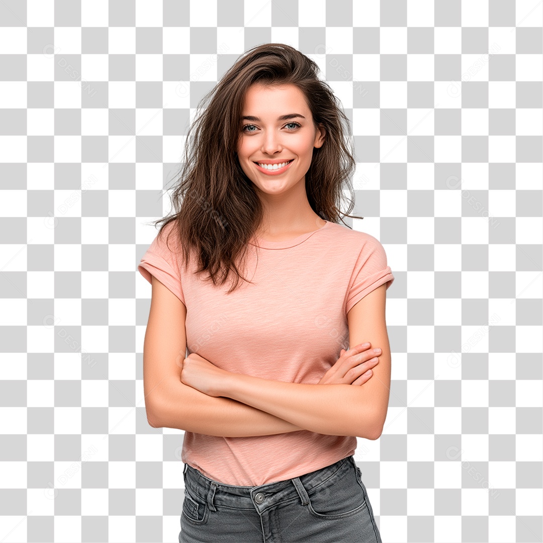 Mulher Sorrindo Conscientização PNG Transparente