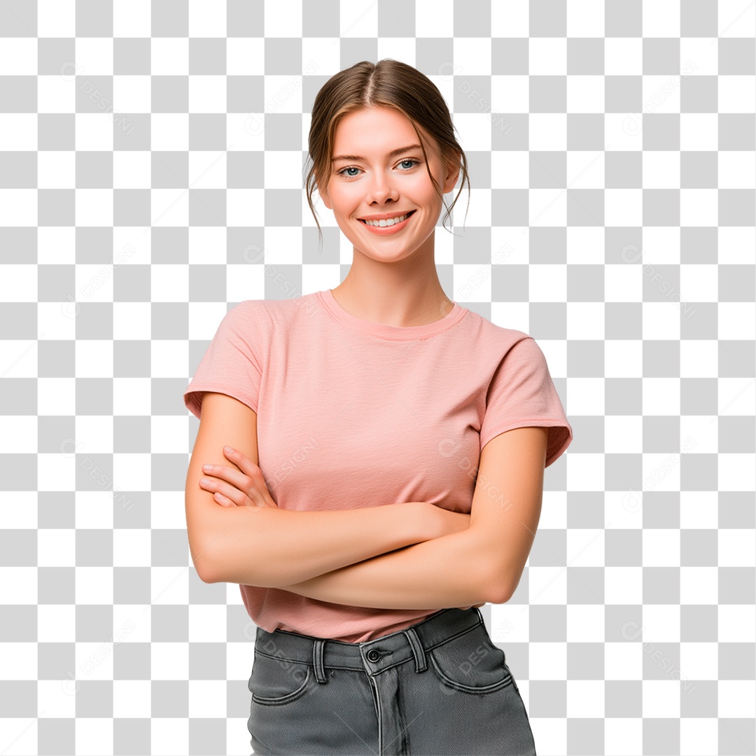 Mulher Sorrindo Conscientização PNG Transparente