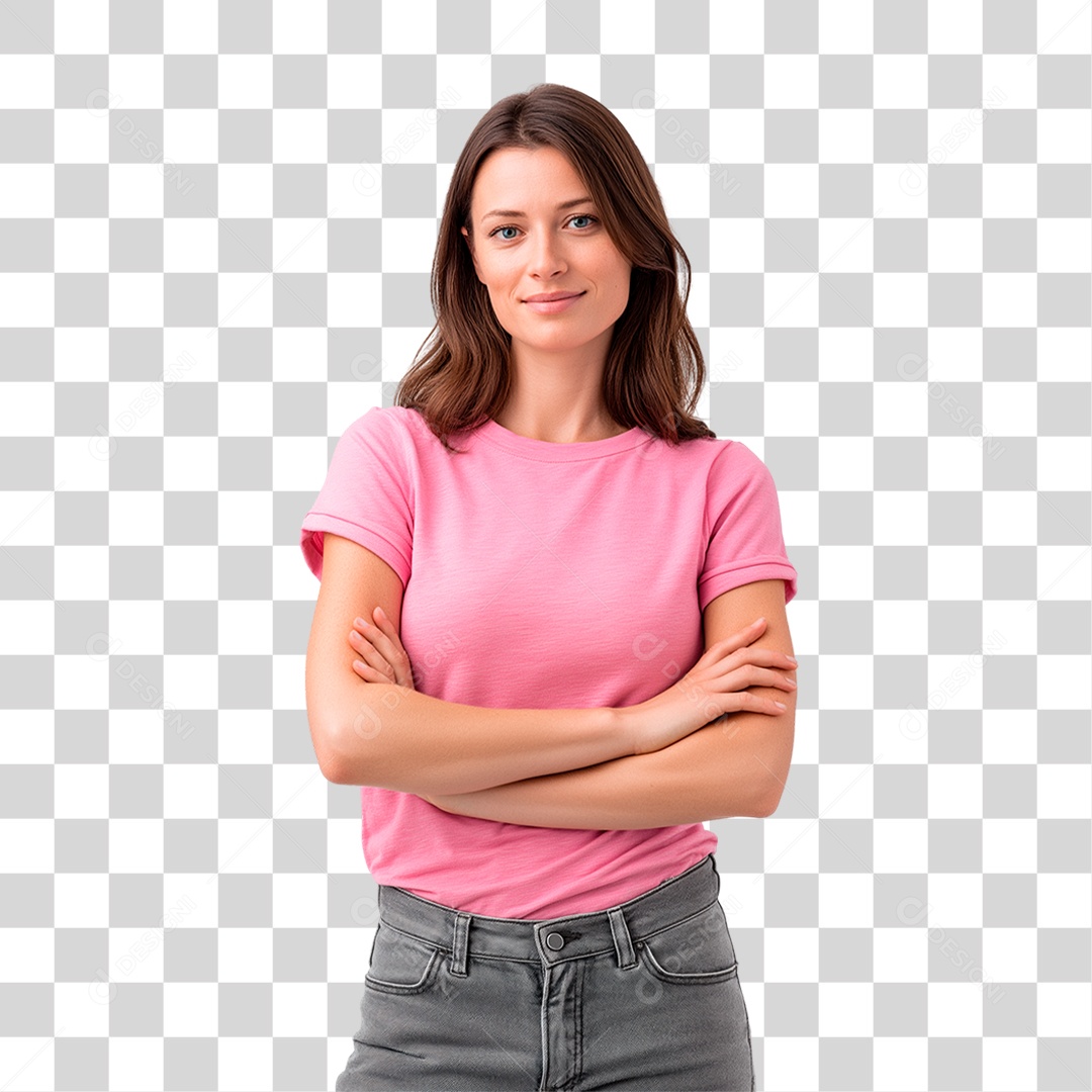 Mulher Sorrindo Conscientização PNG Transparente