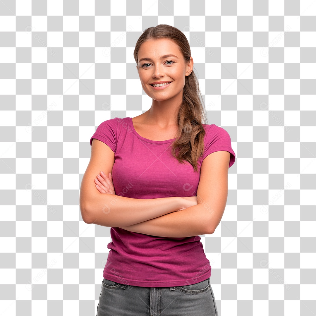 Mulher Sorrindo Conscientização PNG Transparente