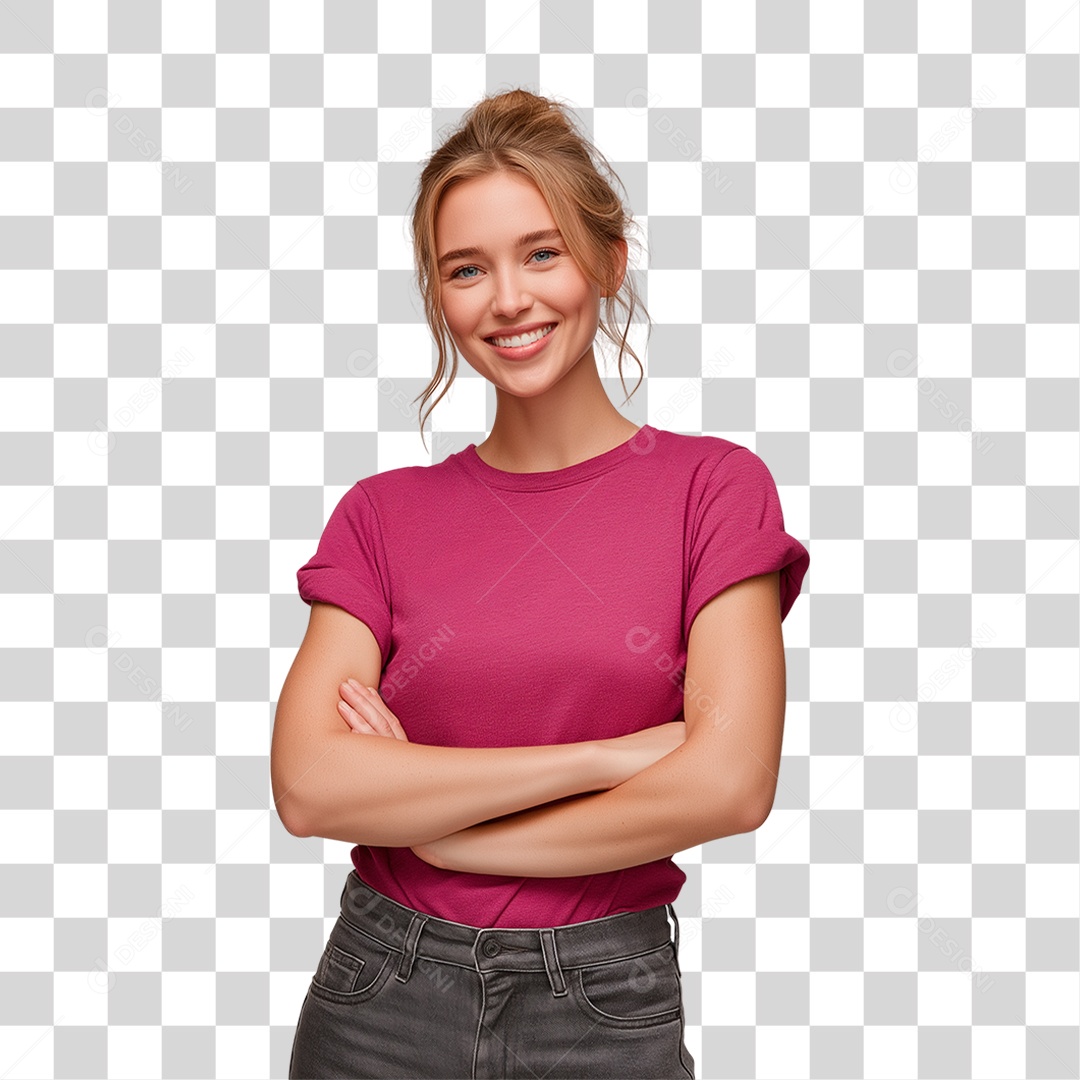 Mulher Sorrindo Conscientização PNG Transparente